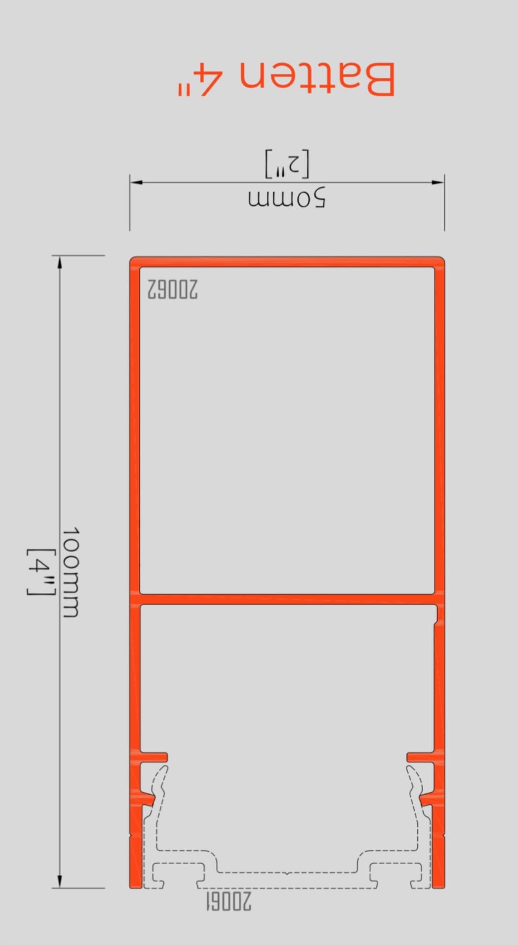 4" panel profile cross-section