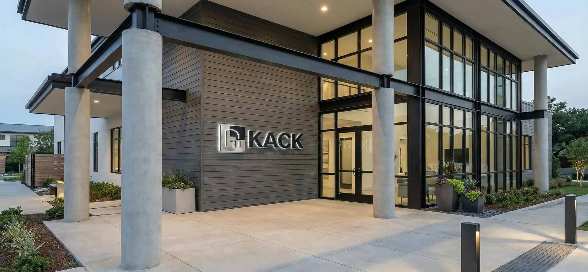 Corporate headquarters with an aluminum cladding facade