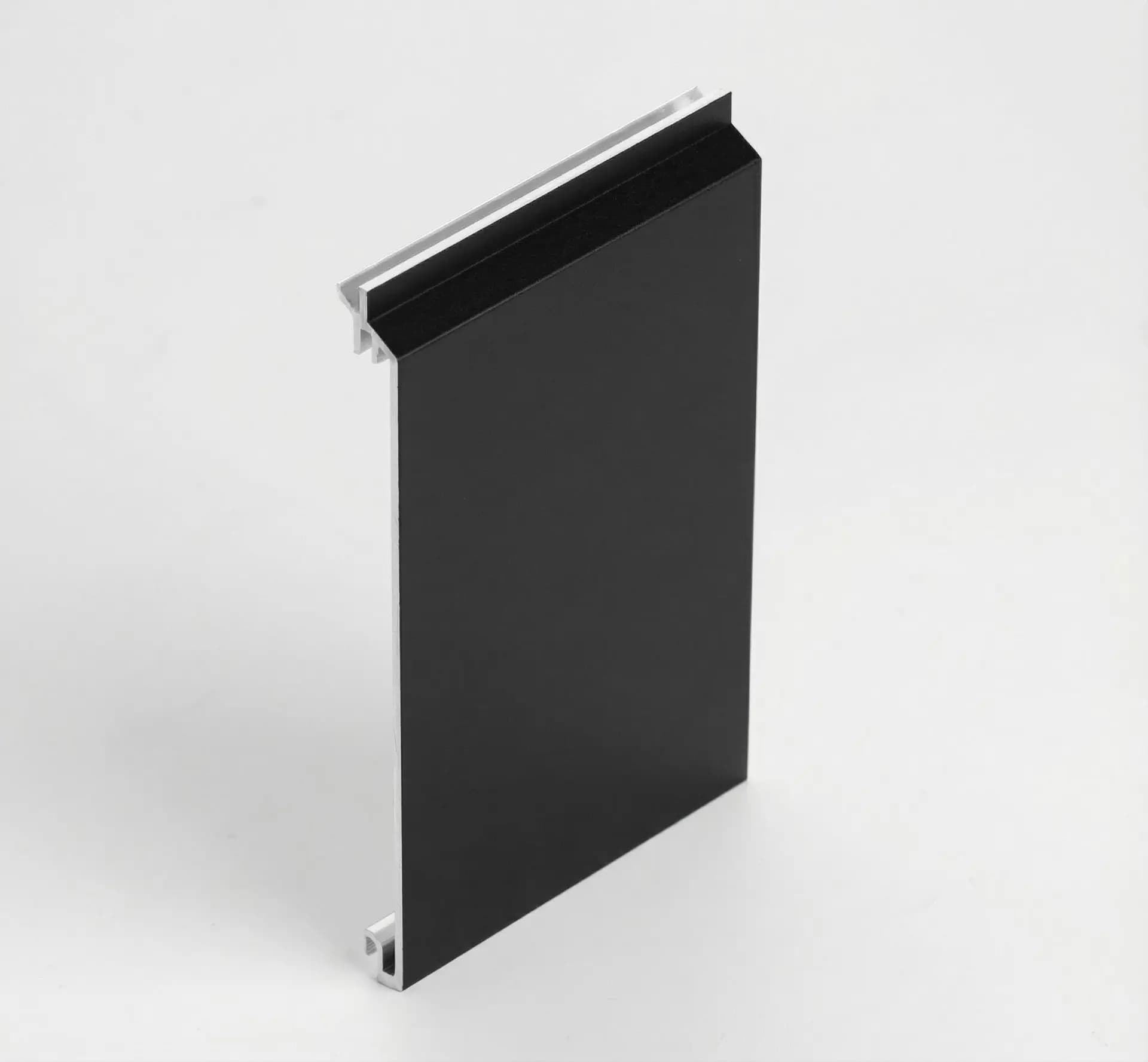 Flat Black aluminum cladding finish