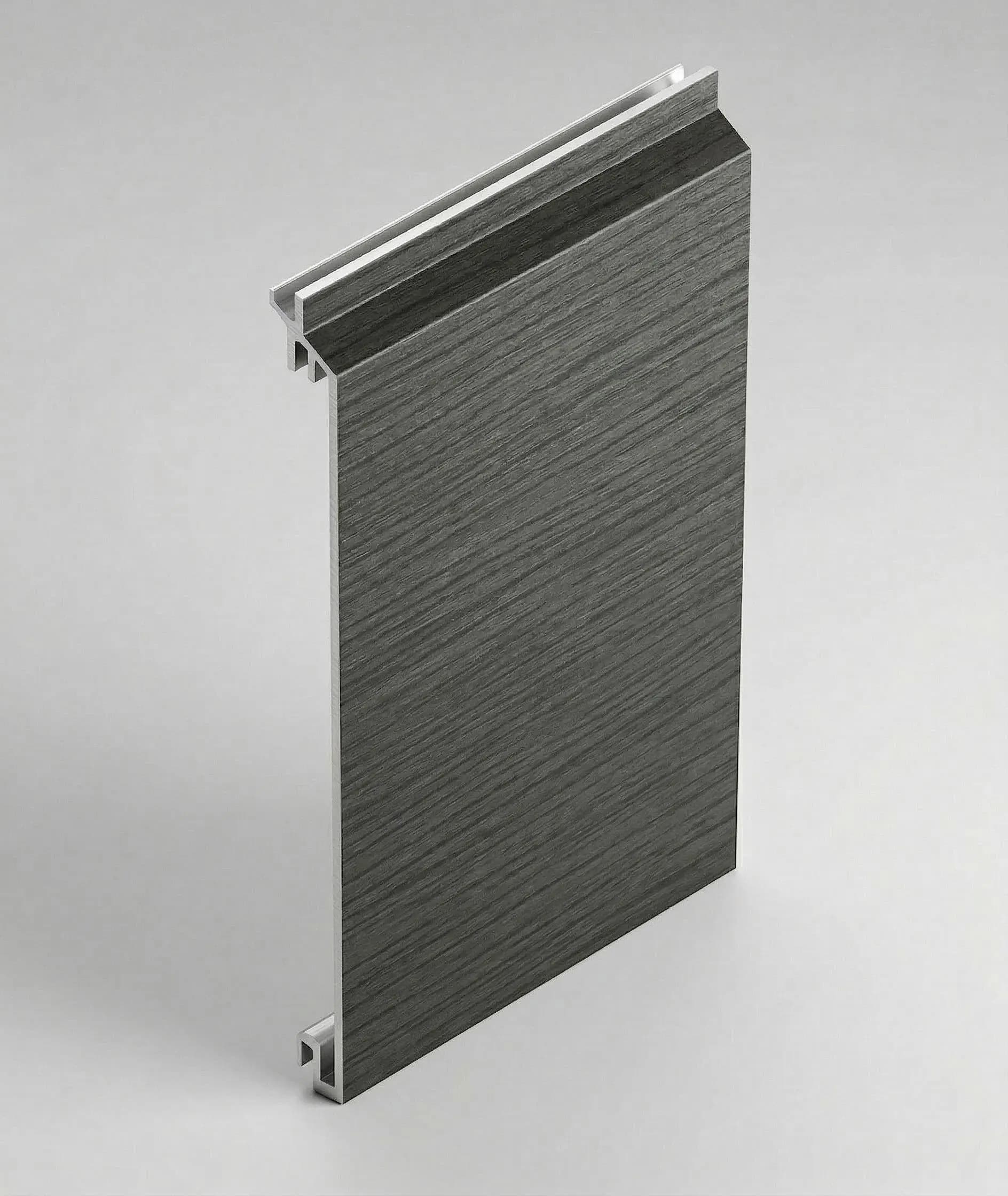 Gray Infused Cherry aluminum cladding finish