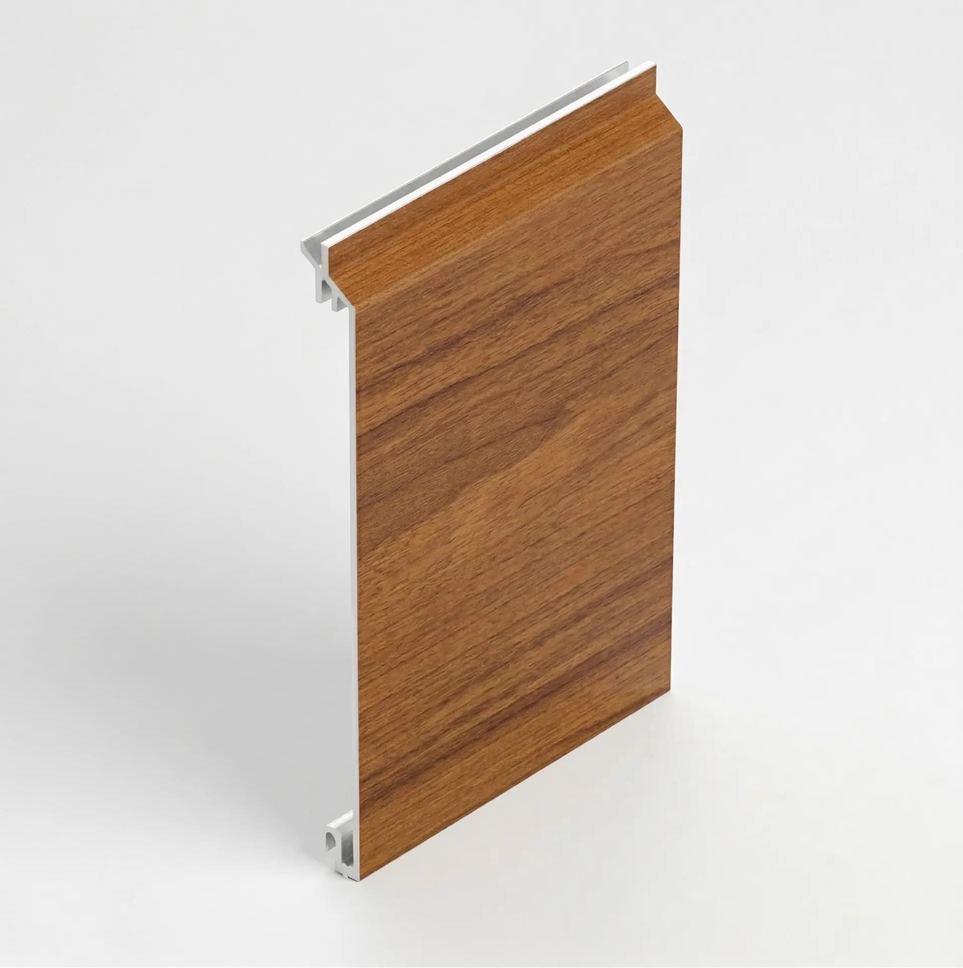 Walnut aluminum cladding finish